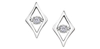 10k Canadian Gold Diamond Marquise Dancing Diamond Stud Earrings | 0.04ct | Whistler Keepsake