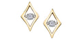 10k Canadian Gold Diamond Marquise Dancing Diamond Stud Earrings | 0.04ct | Whistler Keepsake