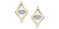 10k Canadian Gold Diamond Marquise Dancing Diamond Stud Earrings | 0.04ct | Whistler Keepsake