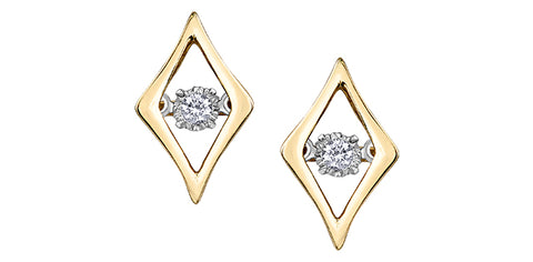 10k Marquise Dancing Diamond Earrings