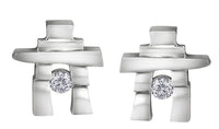 14k Canadian Gold Diamond Inukshuk Stud Earrings