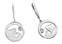 14k White Gold Diamond Jeanie Bear Earrings | Canadian Gold & Diamond Edition