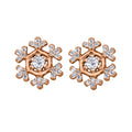 14k Canadian Diamond Snowflake Earrings