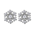 14k Canadian Diamond Snowflake Earrings