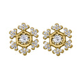 14k Canadian Diamond Snowflake Earrings