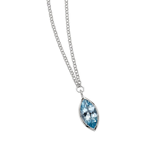 Elle - Sterling Silver Blue Topaz Necklace