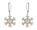 14k Canadian Diamond Snowflake Earrings