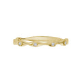 14k Yellow Gold Diamond Ocean Wave Gypsy Stacker Ring | Whistler Keepsake