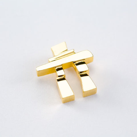 14k Yellow Gold Inukshuk Pendant