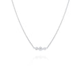 14k White Gold Diamond 3 Across Pendant