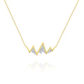 14k Yellow & White Gold Diamond Whistler Mountain Necklace | Small | Whistler Blackcomb Keepsake