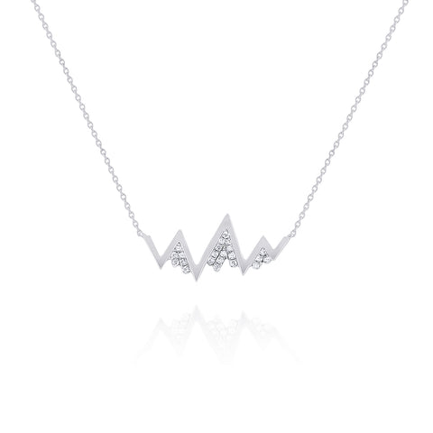 14k Diamond Whistler Mountain Necklace