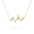14k Yellow & White Gold Diamond Whistler Mountain Necklace | Whistler Blackcomb Luxury Keepsake