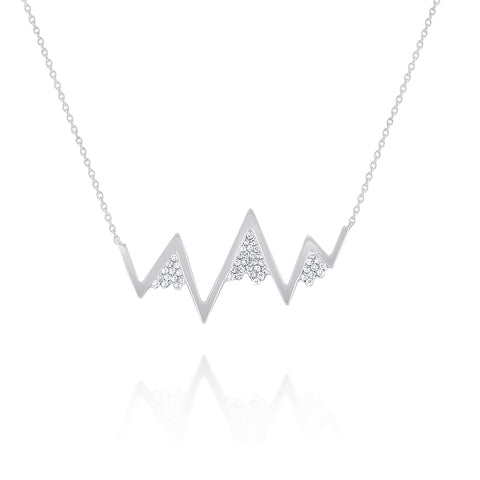 14k Diamond Whistler Mountain Necklace