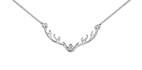 10k Canadian Diamond Antler Pendant