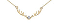 10k Canadian Diamond Antler Pendant