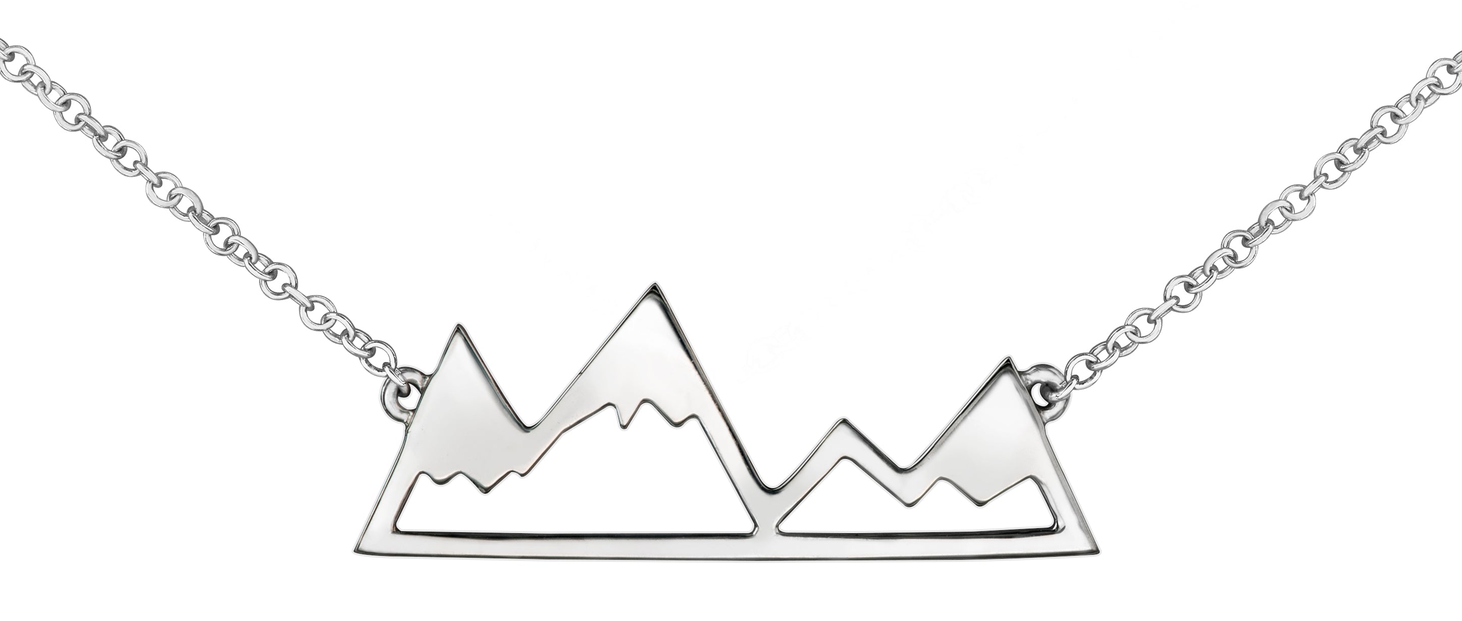 Sterling Silver Whistler Mountain Pendant