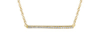 10k Yellow Gold Diamond Horizontal Bar Pendant | 0.06ct–0.10ct | Whistler Keepsake