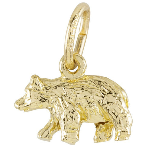 10k Yellow Gold Bear Charm