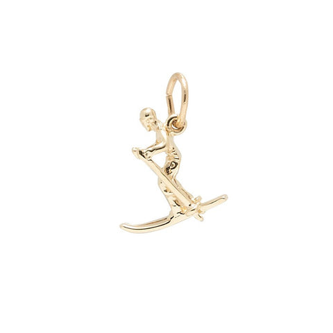 10k Yellow Gold Skier Charm