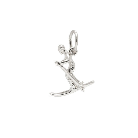 Sterling Silver Skier Charm