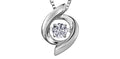 10k White Gold Canadian Diamond Dancing Solitaire Pendant | 0.10ct | Whistler Keepsake
