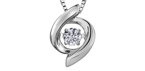 10k Gold Solitaire Diamond Pendant