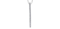 10k White Gold Diamond Vertical Bar Pendant | 0.10ct | Whistler Keepsake