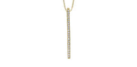 10k Yellow Gold Diamond Vertical Bar Pendant | 0.10ct | Whistler Keepsake