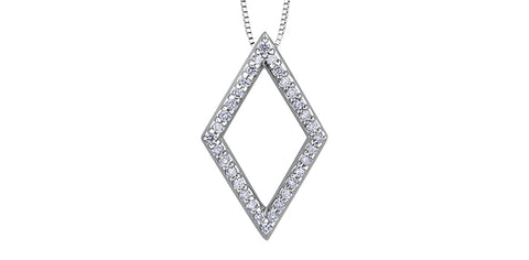 10k Marquise Shaped Diamond Pendant