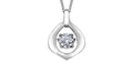 10k White Gold Diamond Tear Drop Dancing Pendant | 0.02ct | Whistler Keepsake