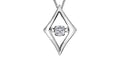 10k White Gold Canadian Diamond Marquise Dancing Pendant | Whistler Keepsake