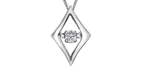 10k Marquise Dancing Diamond Pendant