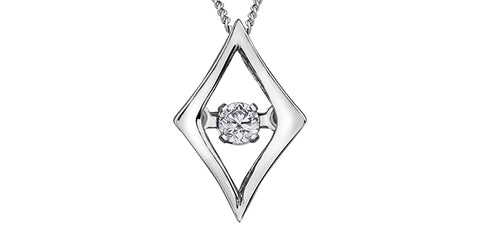 10k Marquise Dancing Diamond Pendant