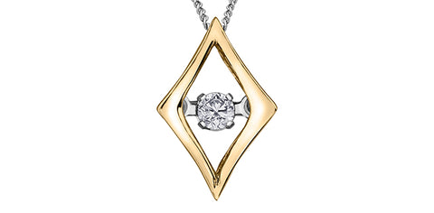 10k Marquise Dancing Diamond Pendant