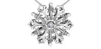 Sterling Silver Canadian Diamond Dancing Snowflake Pendant | Whistler Winter Keepsake