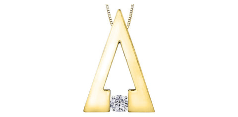 10k Solitaire Diamond Pendant