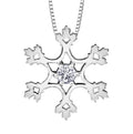 14k Canadian Diamond Snowflake Pendant