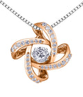 14k Rose Gold Canadian Diamond Celtic Knot Dancing Pendant | 0.45cttw | Whistler Keepsake