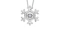10k Canadian Diamond Snowflake Pendant