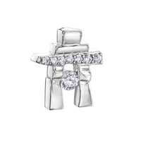 14k White Gold Canadian Diamond Inukshuk Pendant — 25th Anniversary