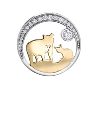 14k Canadian Gold Diamond Jeanie Bear Pendant — 25th Anniversary