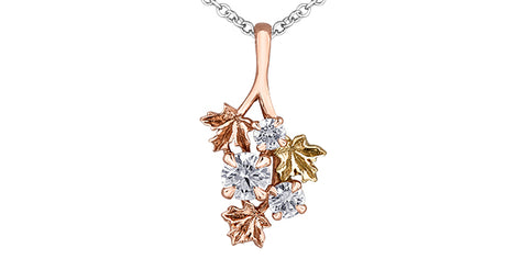 "Fall in Love" Tree Branch Diamond Pendant