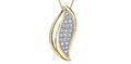 10k Yellow Gold Diamond Wave Pendant | 0.06cttw | Whistler Keepsake