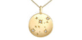 10k Yellow Gold Diamond Snowfall Disc Pendant | 0.01cttw | Whistler Winter Keepsake