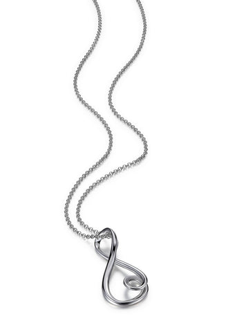 Elle - Sterling Silver "Eternity" Figure Eight Necklace
