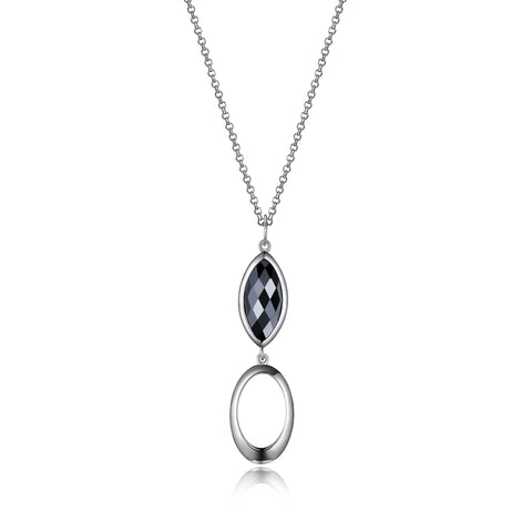 Elle - Sterling Silver 'Blink' Marquise Pendant