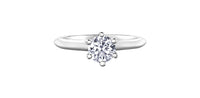 Platinum Canadian Diamond 6 Claw Solitaire Engagement Ring | Whistler Luxury Bridal