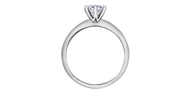 Platinum Canadian Diamond Six Claw Engagement Ring