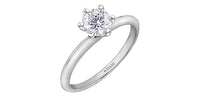 Platinum Canadian Diamond 6 Claw Solitaire Engagement Ring | Whistler Luxury Bridal